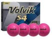 Volvik Vivid S4 golfballen, roze (een dozijn) - 12 stuks