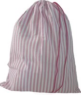 Katoenen waszak -XL - met trekkoord - Heavy Duty - Rigate- licht bruinrood