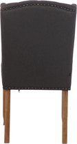 Liv's Oterflesa Eetkamerstoel - Modern - Grijs - Hout - 50 cm x 60 cm x 94 cm