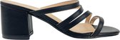 Zwarte slip-in slippers op hak | Sandalen van SAN MARIE | Maat 41