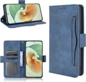 Voor ZTE Axon 30 Pro 5G Huid Voelen Kalf Patroon Horizontale Flip Lederen Case met Houder & Kaartsleuven & Fotolijst (Zwart)