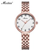 Longbo - Meibin - Dames Horloge - Rosé/Wit - Ø 27mm