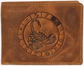 Greenburry - Vintage Lederen Heren Portefeuille Met Schorpioen Sterrenbeeld