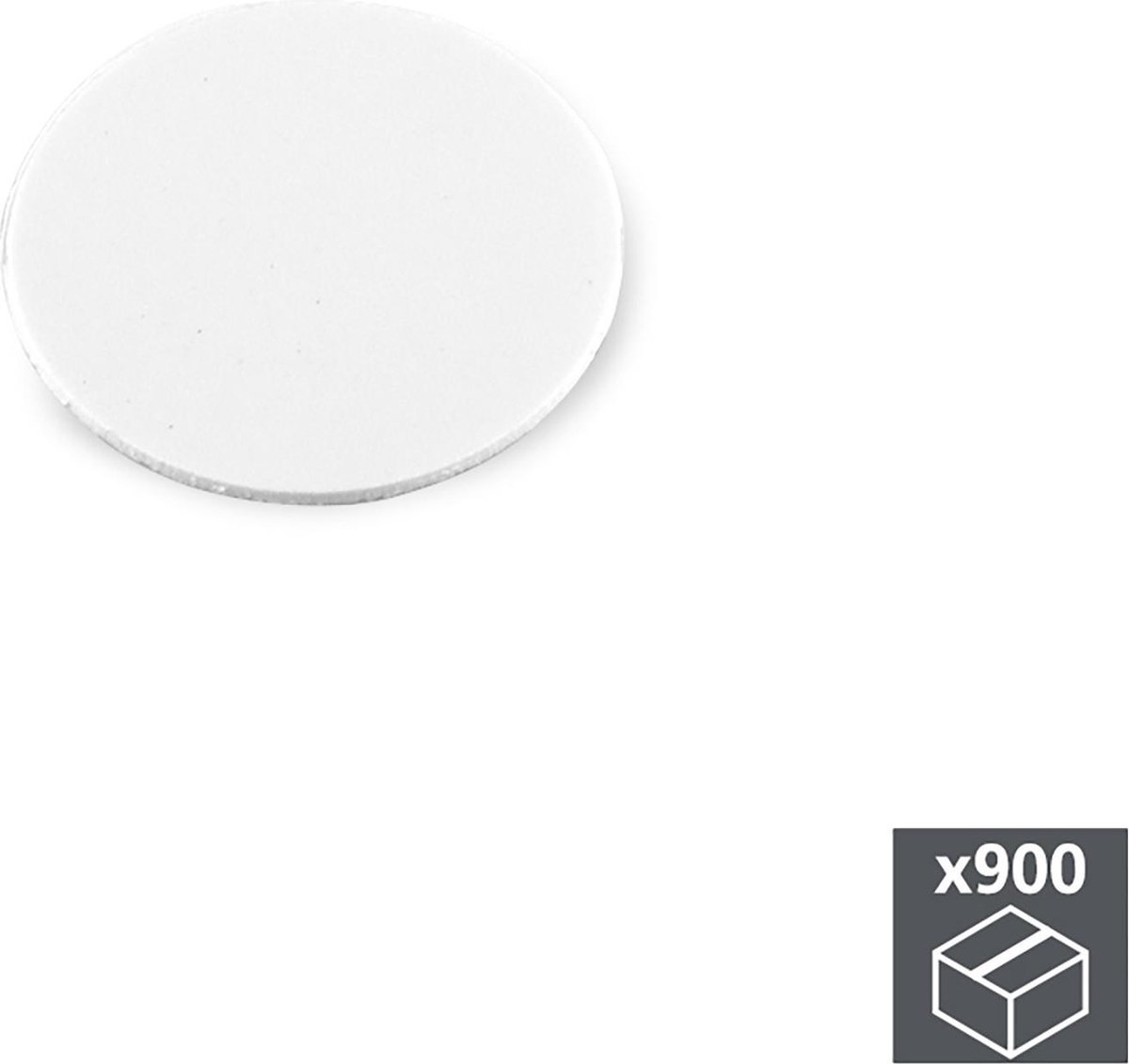 Emuca Afdekplaatjes, zelfklevend, D. 20 mm, Wit, 900 st.