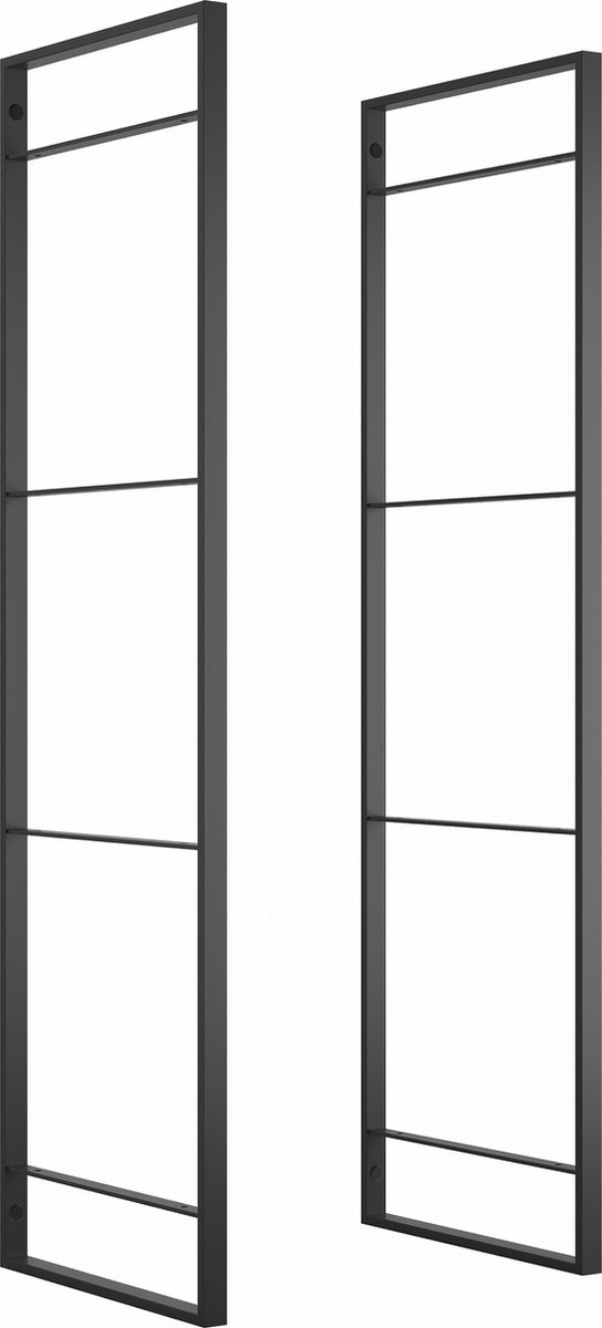 Emuca Frame voor Lader-wandmeubel, Hoogte 1150 mm, Staal, Zwartgelakt