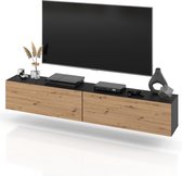 AZ-Home - Tv Meubel Young - Tv Kast - Antraciet/Eiken - 200 cm