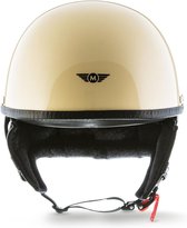 MOTO D23 braincap, halve helm, pothelm voor scooter en harley motor, M, hoofdomtrek 57-58cm