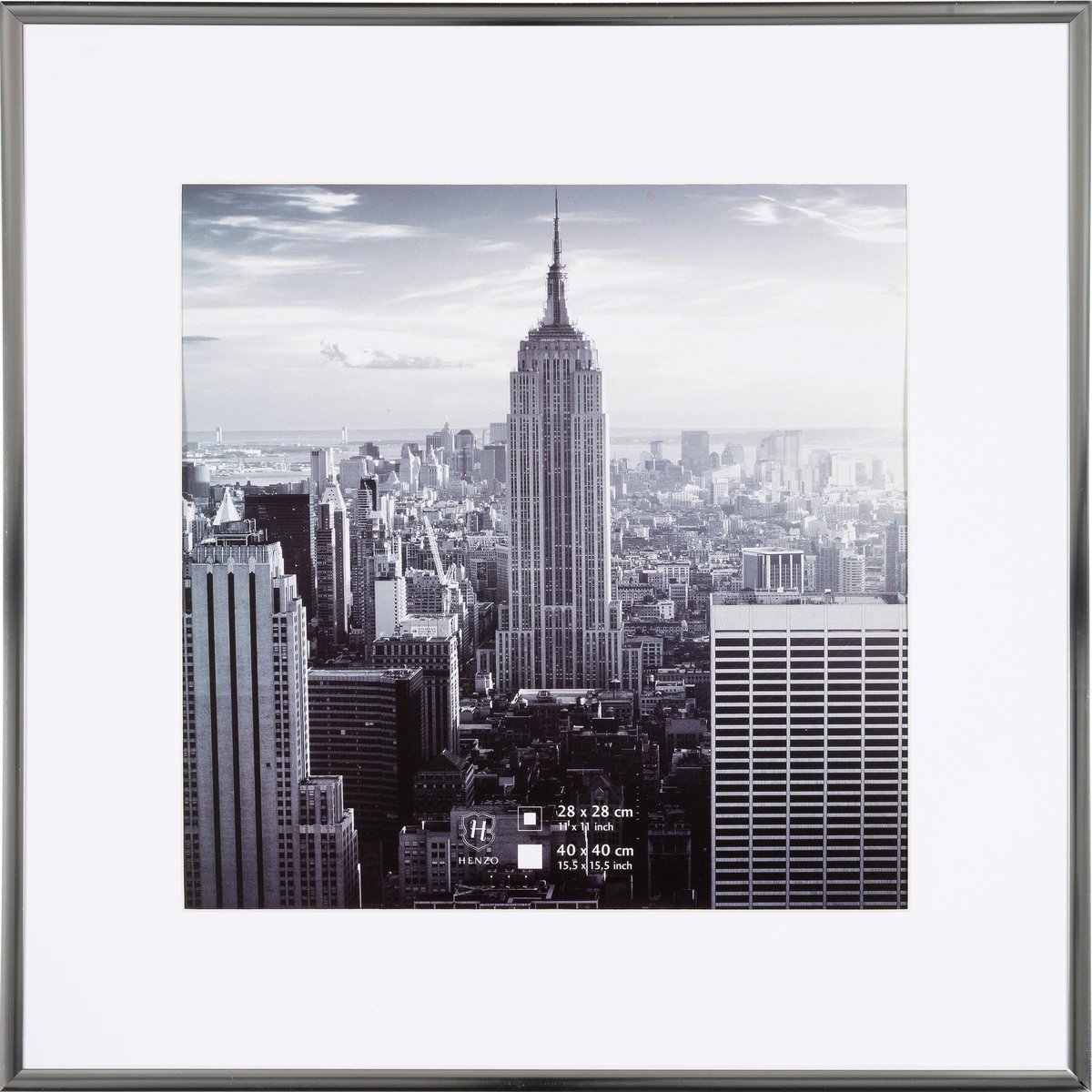 Henzo Fotolijst - Henzo - Manhattan - Fotomaat 40x40 cm - Donkergrijs