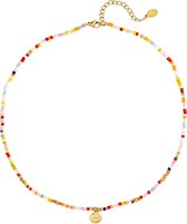 Yehwang Ketting smiley multi kralen Goud 0216276-181