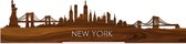 Standing Skyline New York Palissander hout - 60 cm - Woondecoratie design - Decoratie om neer te zetten - WoodWideCities
