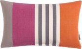 Hoyz | Stripes Print Mauve Rust Kussen | 30 X 50 | Sierkussen Voor Woonkamer Of Slaapkamer