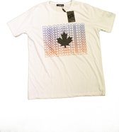 Dsquared2 - t-shirt - wit - print - maat L