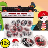 Decopatent Cadeaux à distribuer 12 PIECES Pirate Toupies - Treat Handout Gifts for Children - Klein Jouets Treat Tops