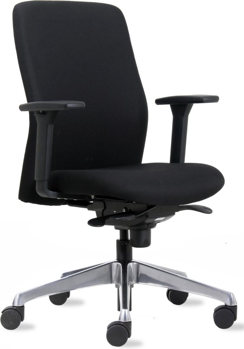 Office Hero® Elegant Ergonomische Bureaustoel - Bureaustoelen voor Volwassenen - Verstelbare Rugleuning - Zwart - Gemonteerd geleverd