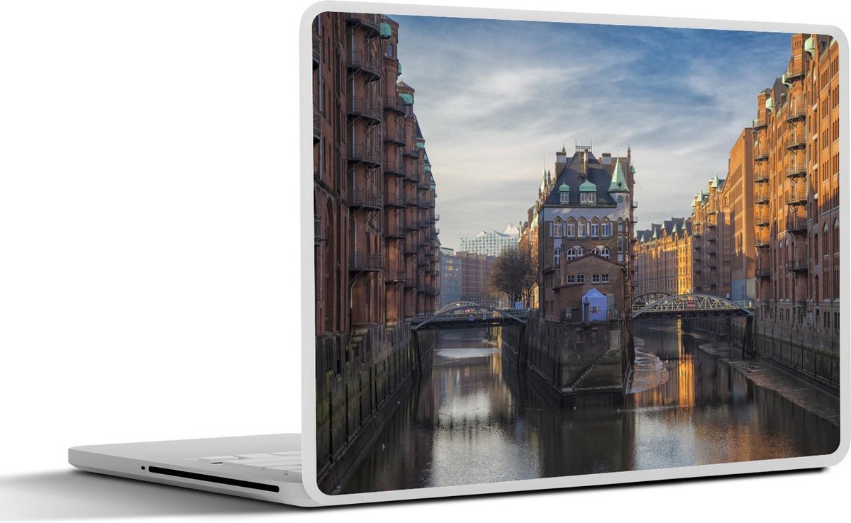 Afbeelding van product SleevesAndCases  Laptop sticker - 13.3 inch - Hamburg - Architectuur - Water