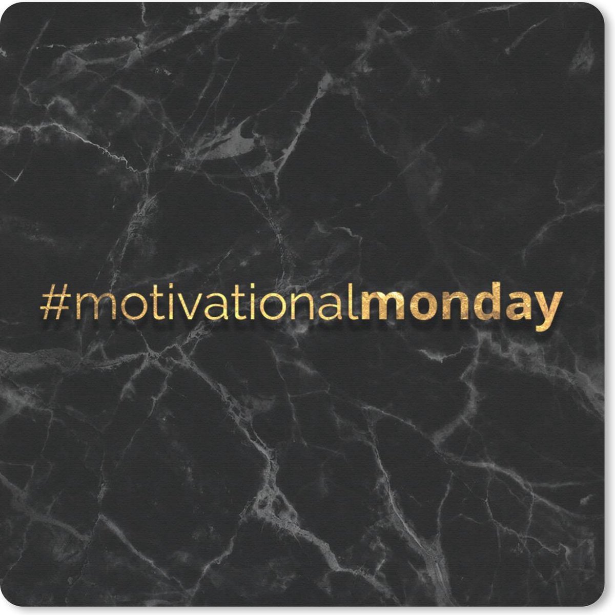 Muismat 30x30 cm - Mousepad Quotes - Motivatie - Marmer print - Goud - Muismatten