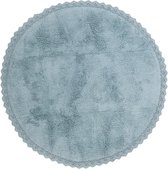 Nattiot - Perla Blue - Rond Vloerkleed Voor Kinderkamer - Tapijt ∅ 110 cm