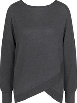 Triumph Thermal SWEATER 01 Vrouwen Loungewear trui - DARK GREY MELANGE - Maat 44