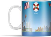 Mok - Tekening - Maimi - Amerika - 350 ml - Beker