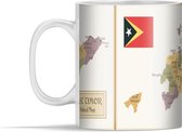 Mok - een kleurrijke kaart van Oost-Timor - 350 ml - Beker