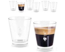 Bialetti Bicchierini Espresso beker glas 6 stuks