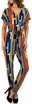 jumpsuit oranje gestreept maat M/L