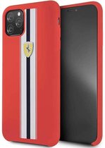 Apple iPhone 11 Pro Max - Ferrari On Track And Stripes Silliconen Case