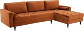 Hoekbank Comfy Velvet Cognac