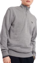 Fred Perry Half Zip Trui - Mannen - Licht grijs