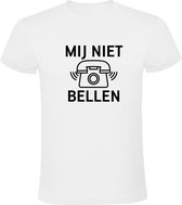 Mij niet bellen Heren t-shirt | Martin Meiland | Chanteau Meiland | wijnen | gezeik | grappig | cadeau | Wit