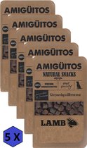 Amigüitos - Dogsnack - Lamb - 5 x 100 gram - gezonde beloning- training voertje
