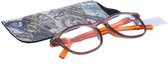 Leesbril voor computer + 2.50 Bruin/oranje (Pharmaglasses)