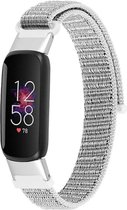 Nylon Smartwatch bandje - Geschikt voor Fitbit Luxe nylon bandje - zeeschelp - Strap-it Horlogeband / Polsband / Armband