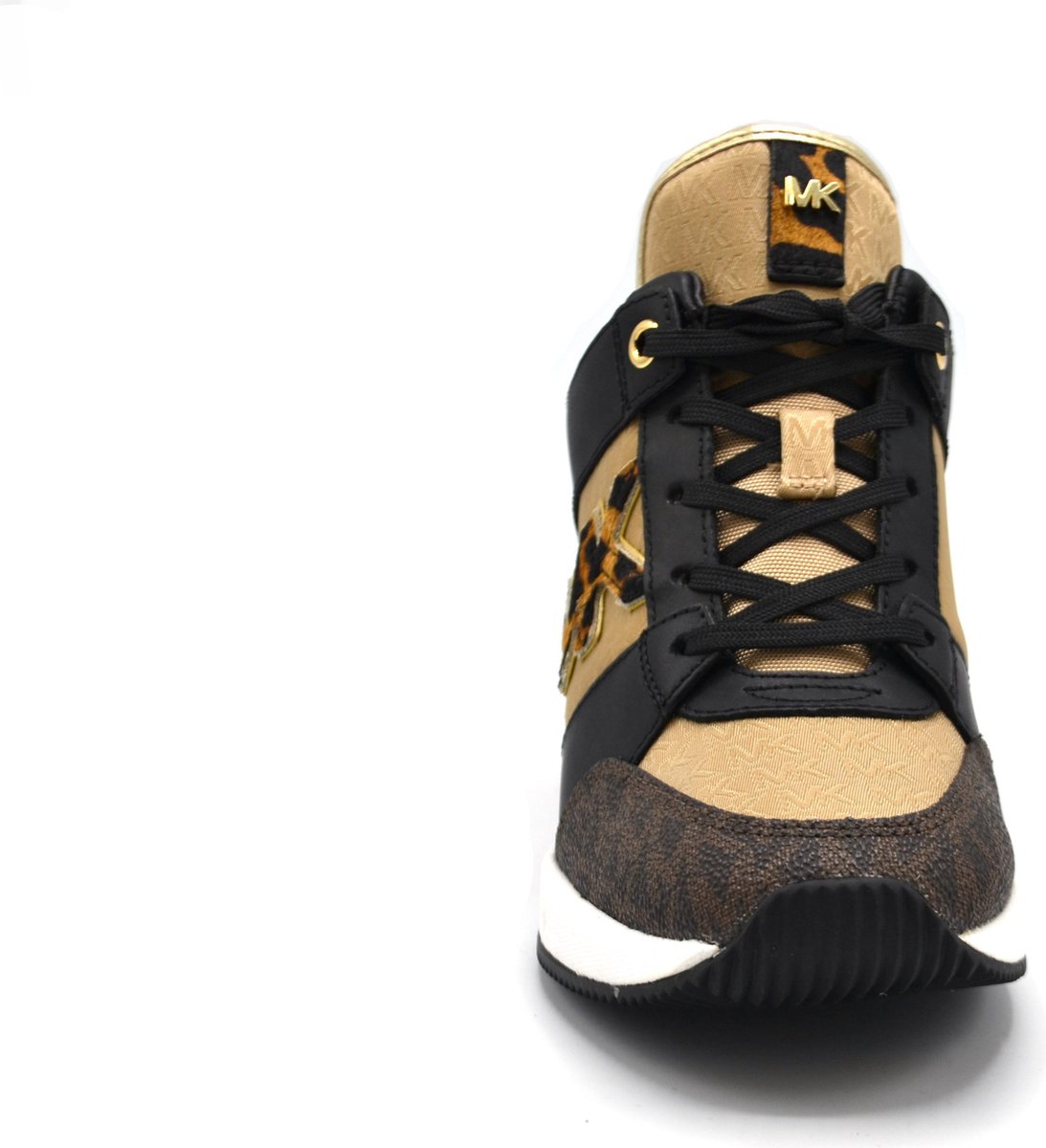 Michael Kors Sneaker Talon compense Femme Beige noir bol