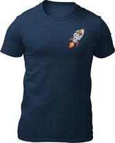 Wallstreetbets Rocket - GME - AMC - To The Moon -- Heren T-Shirt -Nauwsluitend - Katoen - Ronde Hals