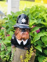 Politiehond 40 cm hoog - polyester - hond - dog - polyresin - polystone - hoogkwalitatieve kunststof - decoratiefiguur - interieur - accessoire - voor binnen - voor buiten - cadeau - geschenk - tuinfiguur - tuinbeeld