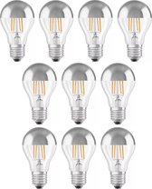 10 stuks Osram led kopspiegellamp zilver E27 7W 2700K dimbaar