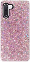 - ADEL Premium Siliconen Back Cover Softcase Hoesje Geschikt voor Samsung Galaxy Note 10 Plus - Bling Bling Roze