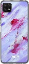 6F hoesje - geschikt voor Samsung Galaxy A22 5G -  Transparant TPU Case - Abstract Pinks #ffffff