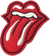 Embleem - The Rolling Stones Logo - Opstrijkbare Patch - Strijkembleem - Geschikt voor Truien - T-Shirts - Jassen - Sokken - Jurken - Broeken - Jeans - Rokken - Schoenen - Kleding - Sportkled