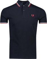 Fred Perry Polo Blauw Normaal - Maat XL - Heren - Herfst/Winter Collectie - Katoen