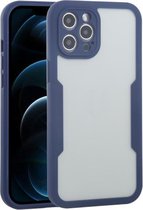 Acryl + TPU 360 graden volledige dekking schokbestendige beschermhoes voor iPhone 12 Pro Max (blauw)