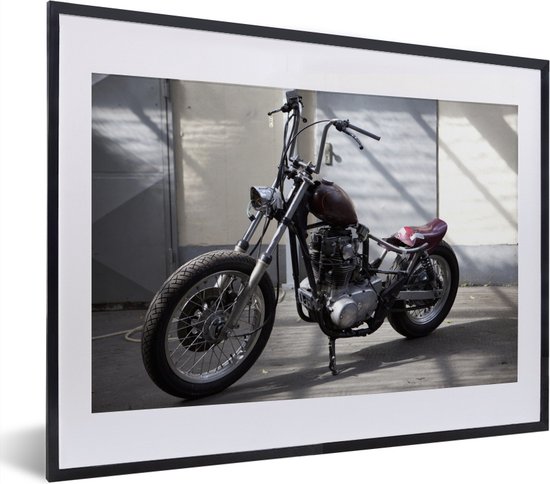 Fotolijst incl. Poster - Een ouderwetse chopper motorfiets - 40x30 cm - Posterlijst