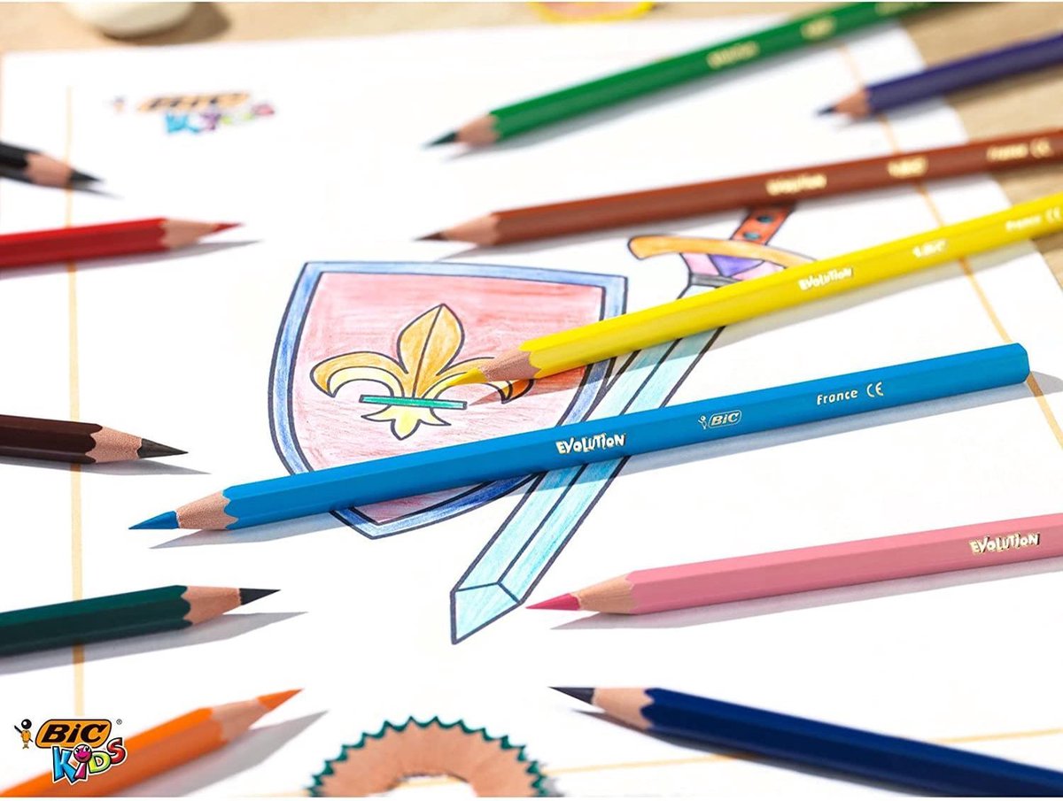 BIC Back to École Kids Crayons de couleur, Feutres & Crayon Set 3