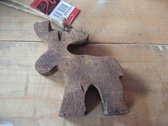 Houten Hanger | moose old wood hang | 12x13 | bruin