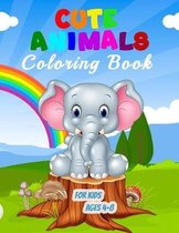 Cute Animals Coloring Book for Kids Ages 4-8