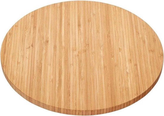 Plateau Tournant En Bambou - 35 Cm De Diamètre - Idéal Pour Présentation à Table Ou Rangement Déco