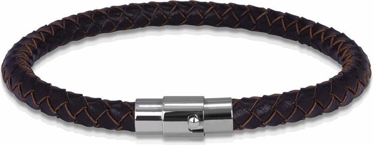 Di Lusso - Armband set Adam - Rundsleder - Bruin - Heren - 21-24 cm