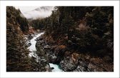 Walljar - Forest River - Muurdecoratie - Poster met lijst