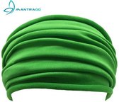 Yoga haarband groen stretch polyester